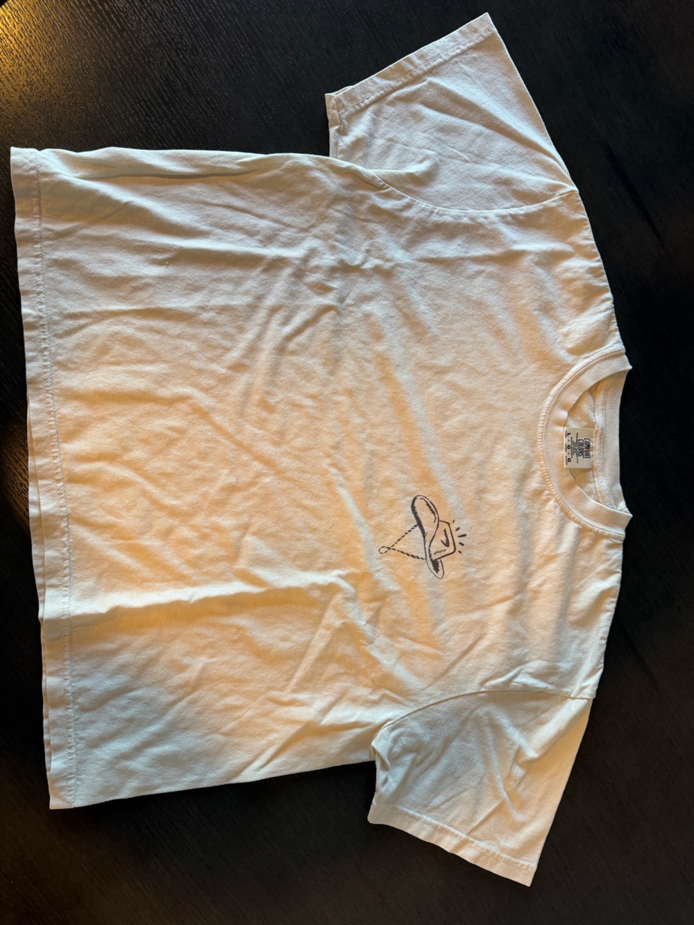 Comfort Colors White Cropped T‑Shirt with Cowgirl Graphic